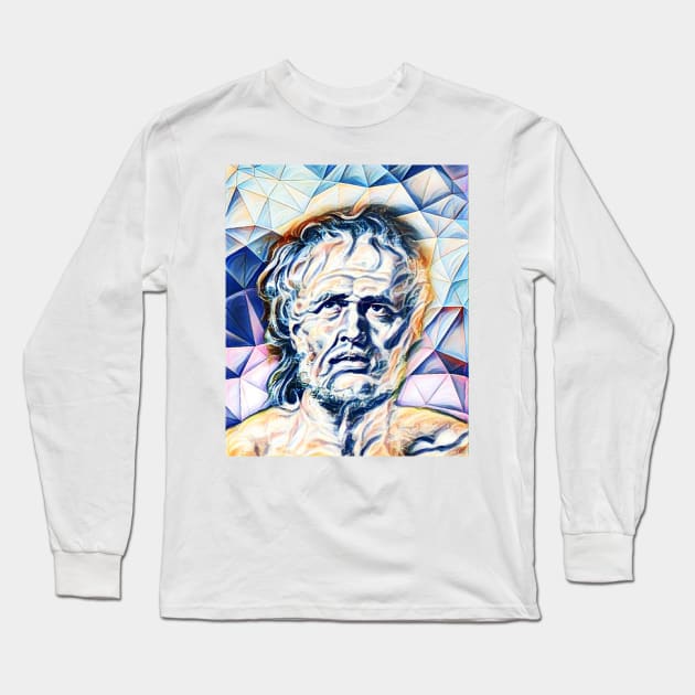 Lucius Annaeus Seneca Portrait | Lucius Annaeus Seneca Artwork 12 Long Sleeve T-Shirt by JustLit